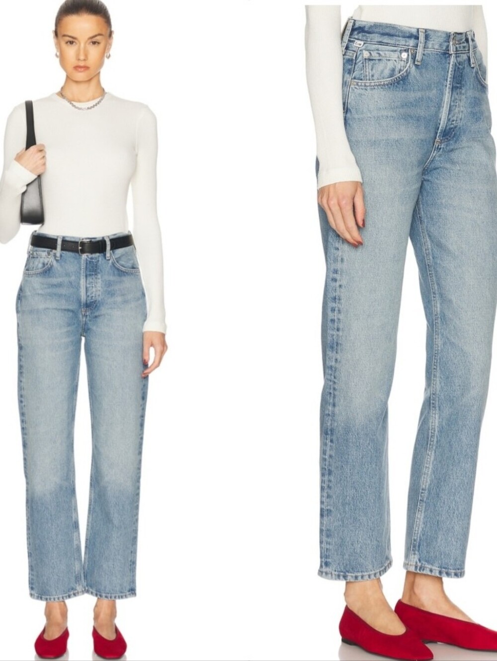 Citizens Of Humanity Blaine High Rise Straight Ankle Button Fly Jeans